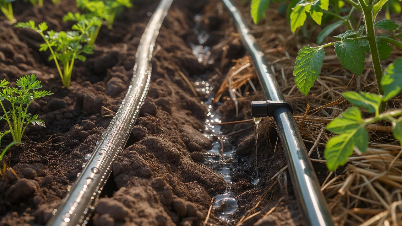 Comparison of soaker hose and drip irrigation in a vegetable garden